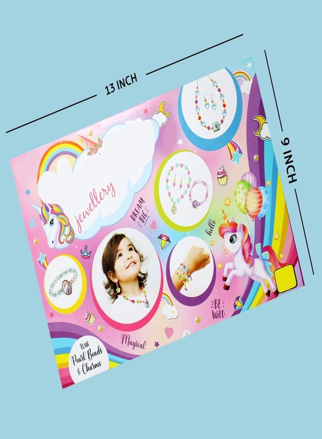 GLAN Jewellery Making Kit with Fun and Colorful Beads for Girls, Craft Jewelry Making Necklace, Ring, Bracelet, and Earrings - Image 2
